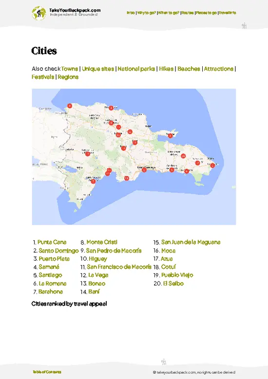 example page 6 from our offline Travel Guide for Dominican Republic